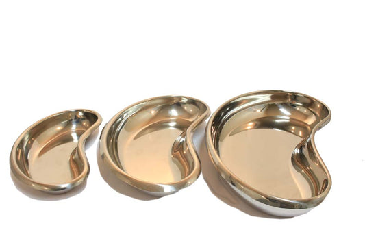 Stainless Steel Kidney Tray Set (10", 8", 6") for Surgical & Dental Use