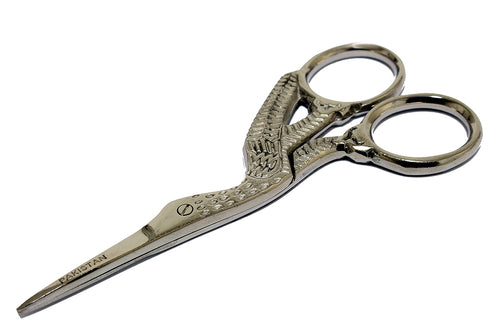 3.5" Silver Plated Embroidery Scissors Sewing Shears with Bird Design