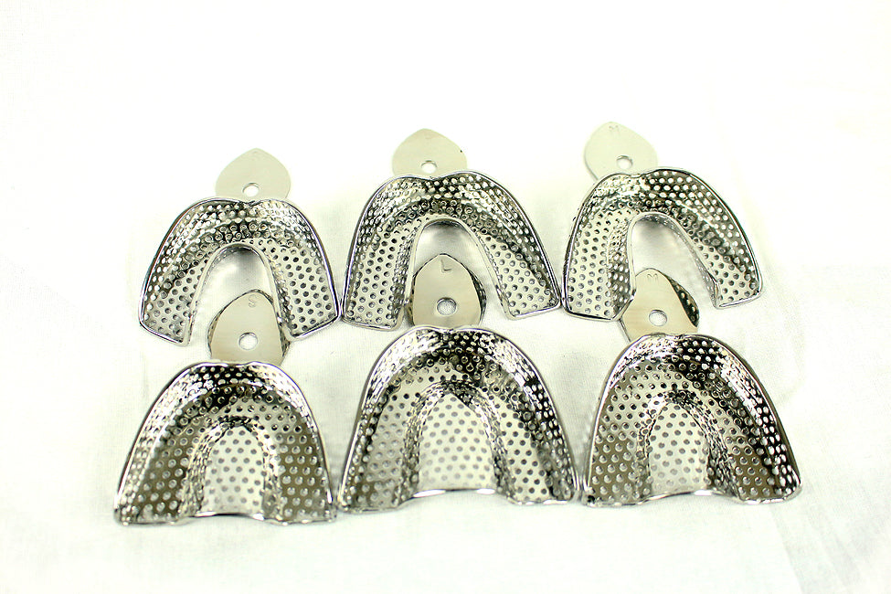 Dental Ortho Impression Trays 6 Pcs Set  Autoclavable Denture Tools