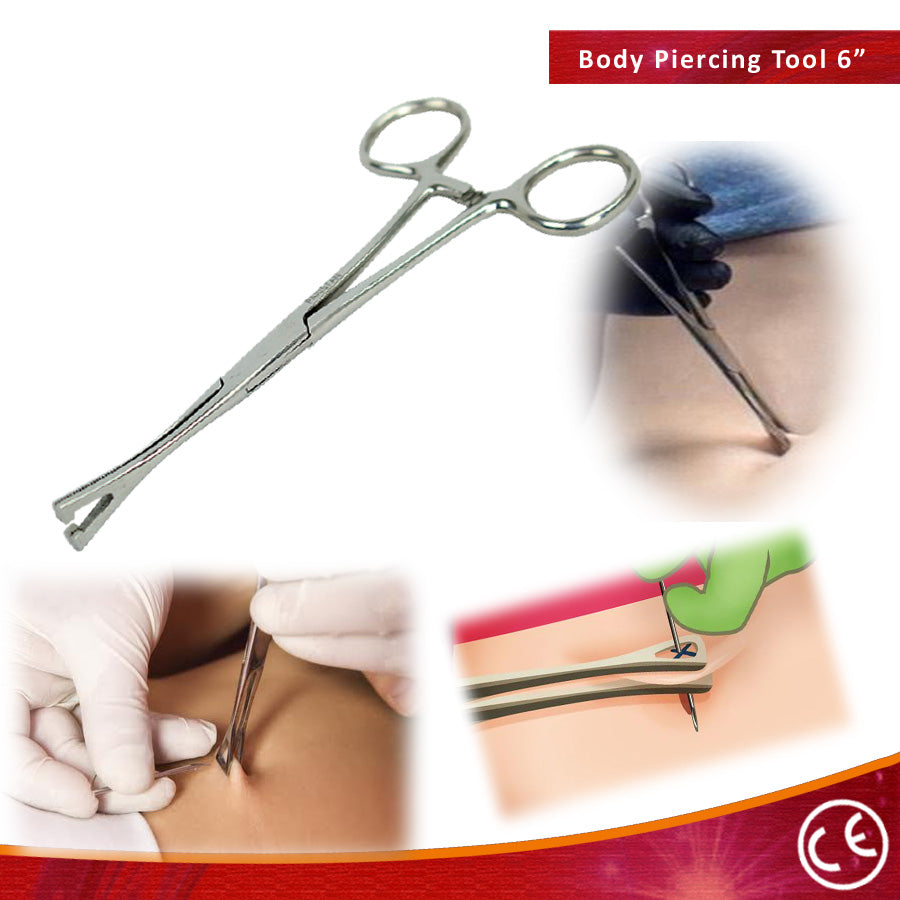 Slotted Pennington Forceps 6"  Stainless Steel Body Piercing Instrument