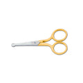 3.5" Gold Handle Ball Tip Ear Nose Hair Safety Scissors Stainless Steel