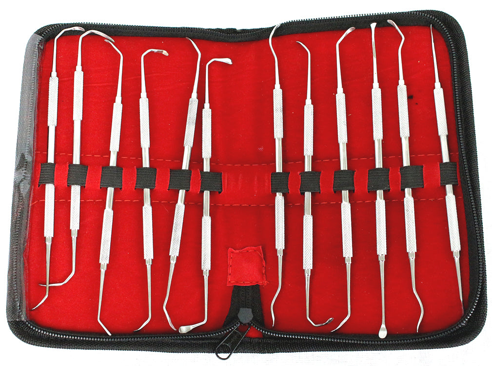 12 Pcs Sinus Lift Dental Implant Kit Solid Handle Dental Instruments Set