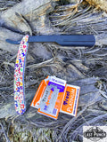 Professional Butterfly Style Handle Straight Cut Throat Barber Razor + 10 Stainless Steel Blades 