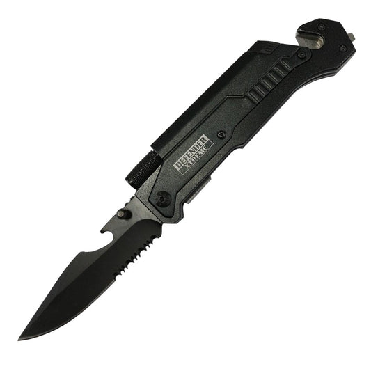 8.5" Tacticle Multi-Functional Spring Assisted Folding Knife with Fire Starter