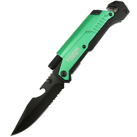 8.5" Tacticle Multi-Functional Spring Assisted Folding Knife with Fire Starter