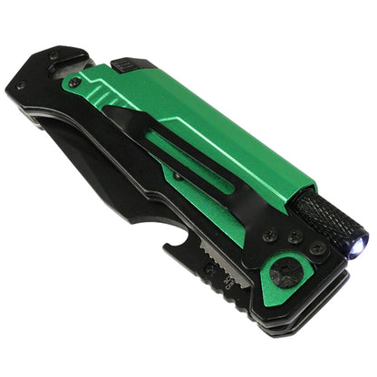 8.5" Tacticle Multi-Functional Spring Assisted Folding Knife with Fire Starter