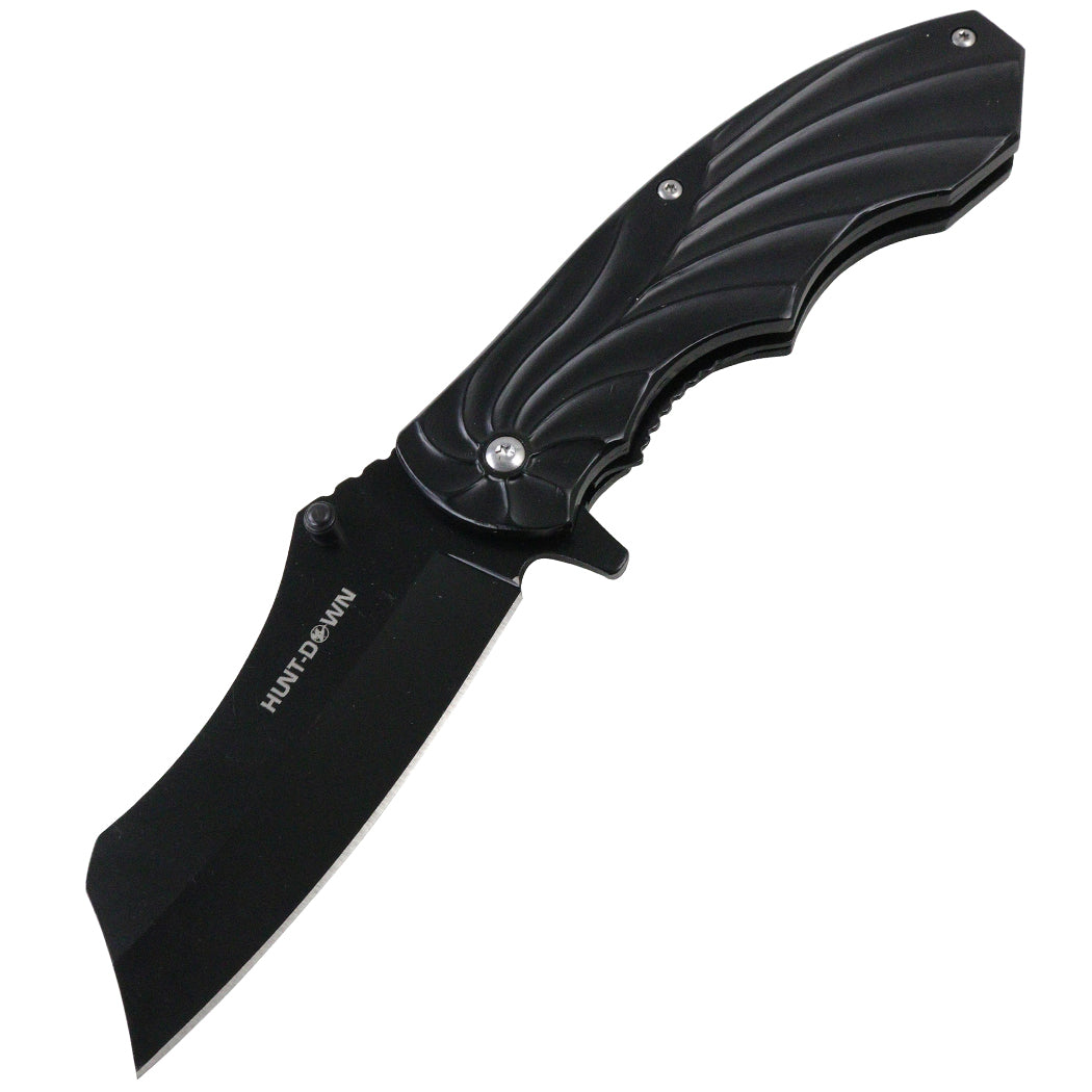 Hunt-Down 7" Mixed Color Stainless Steel Spring Assisted knives With Belt Clip
