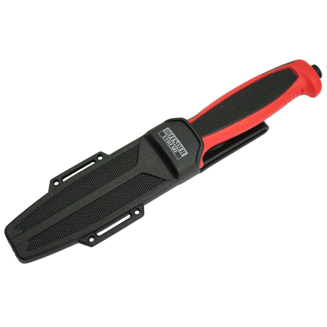 9.5" Hunting Knives Rubber Handle Stainless Steel Gut Hook Blades New