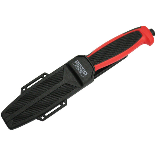 9.5" Stainless Steel Hunting Knives Rubber Handles Plastic Sheath New