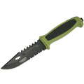 9.5" Stainless Steel Hunting Knives Rubber Handles Plastic Sheath New
