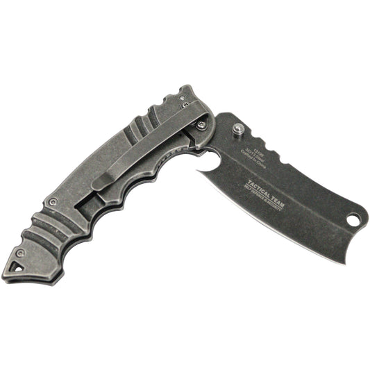 Defender-Xtreme Butcher Style 8.5" Spring Assisted Knife 3CR13 Stainless Steel