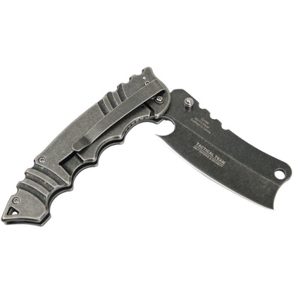 Defender-Xtreme Butcher Style 8.5" Spring Assisted Knife 3CR13 Stainless Steel