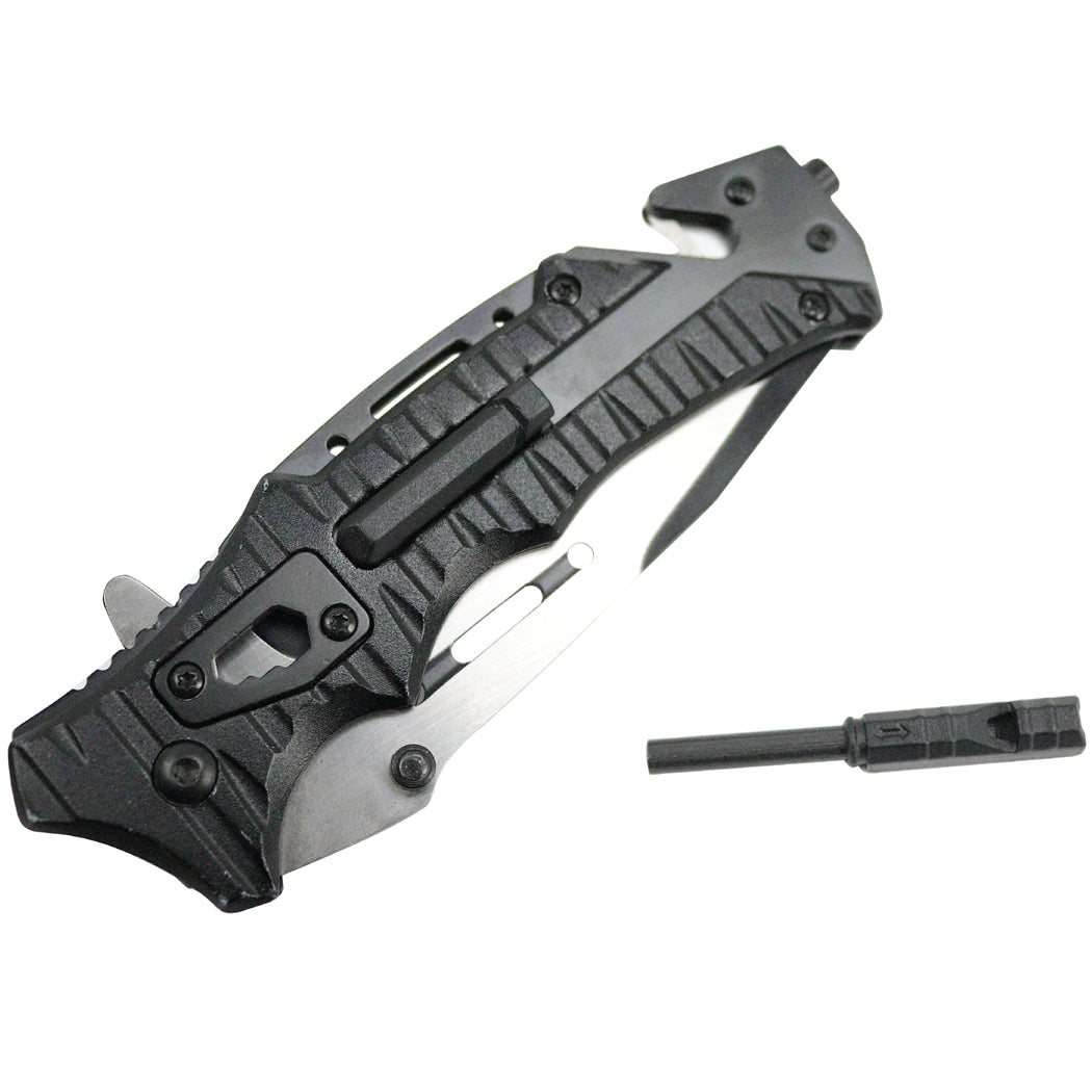 Defender-Xtreme 8" Spring Assisted Folding Knife 3CR13 Stainless Steel Black