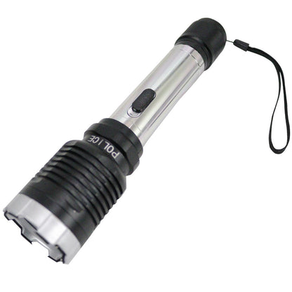 Defender Silver Black Trim Tactical 10 Million Stun Gun with Battery and Charger