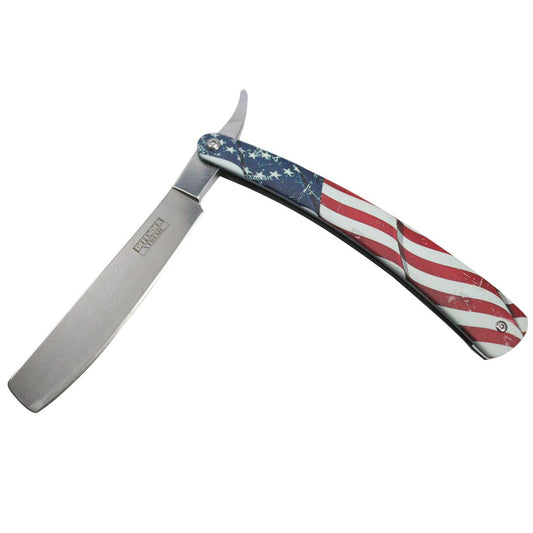10" Vintage Folding Shaving Straight Stainless Steel Traditional Barber Razor USA