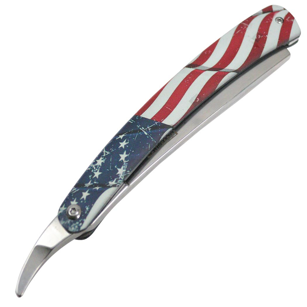 10" Vintage Folding Shaving Straight Stainless Steel Traditional Barber Razor USA