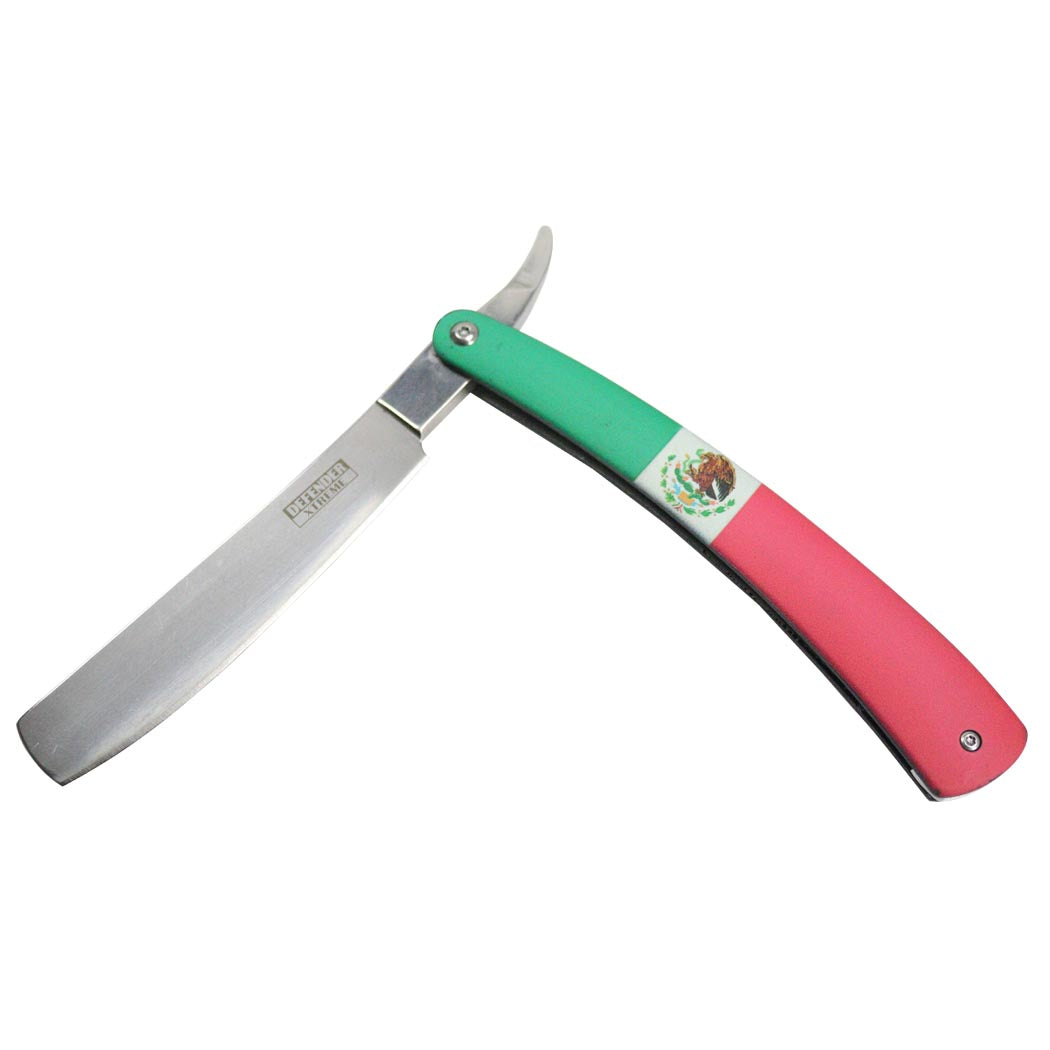 10" Vintage Folding Shaving Straight Stainless Steel Classic Barber Razor Mexico