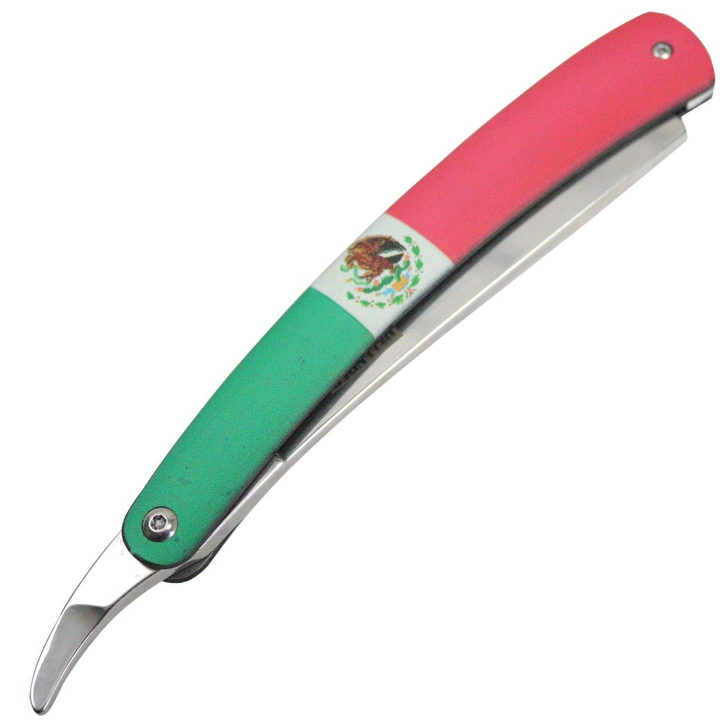 10" Vintage Folding Shaving Straight Stainless Steel Classic Barber Razor Mexico