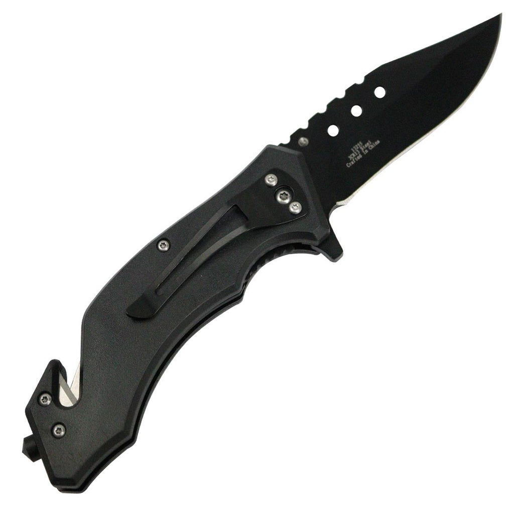 TheBoneEdge 8" Elk Wildlife Folding Spring Assisted Knife Stainless Steel
