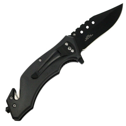 TheBoneEdge 8" Elk Wildlife Folding Spring Assisted Knife Stainless Steel