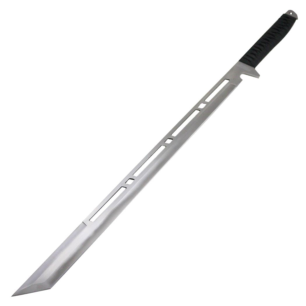 Defender-Xtreme 2 pc Silver Full Tang Ninja Sword 18" & 27" Stainless Steel Blades