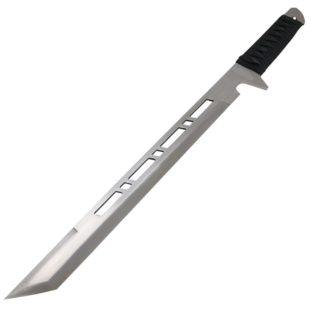 Defender-Xtreme 2 pc Silver Full Tang Ninja Sword 18" & 27" Stainless Steel Blades