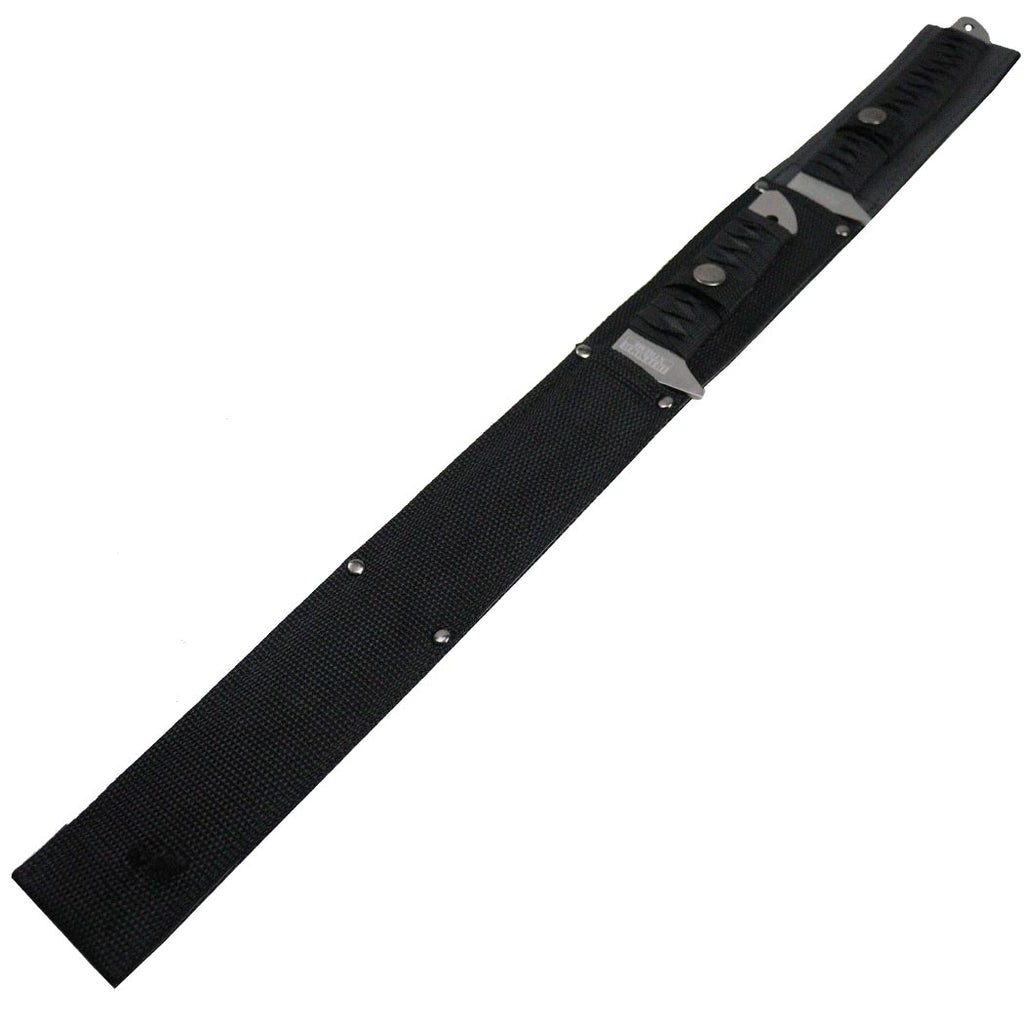 Defender-Xtreme 2 pc Silver Full Tang Ninja Sword 18" & 27" Stainless Steel Blades