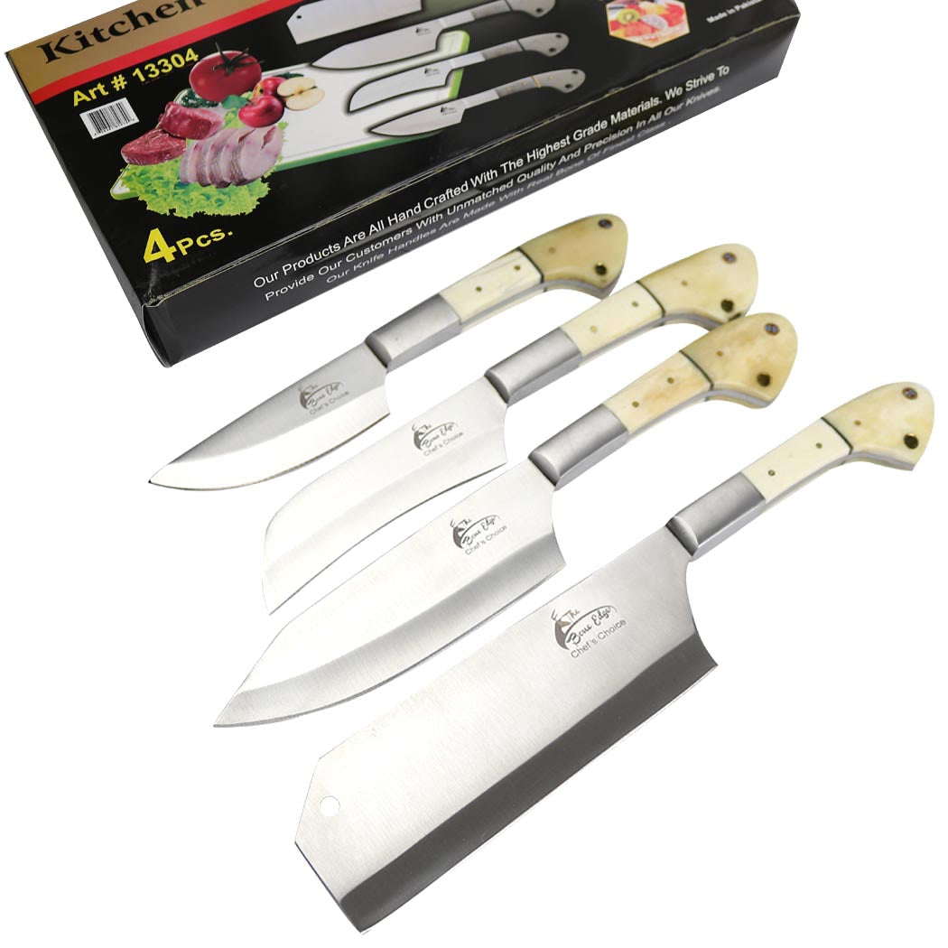 Butcher Cleaver Chef Kitchen Knife Set Meat Chopper Stainless Steel Cutting Bone