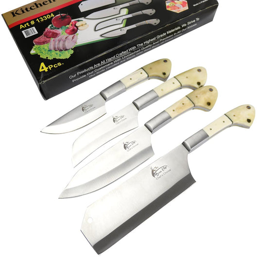 Butcher Cleaver Chef Kitchen Knife Set Meat Chopper Stainless Steel Cutting Bone