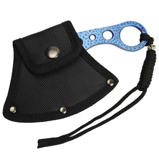 Defender-Xtreme 7" Blue Ti Color Throwing Hunting Tactical Axe Stainless Steel