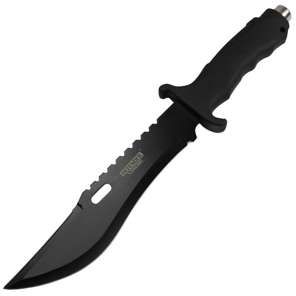 13" Titanium Coating 3CR13 Steel Blade Hunting Combat Knife with Sheath