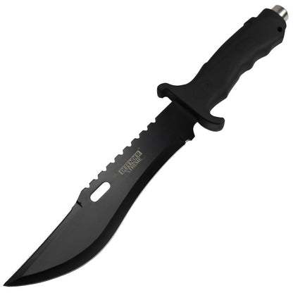 13" Titanium Coating 3CR13 Steel Blade Hunting Combat Knife with Sheath