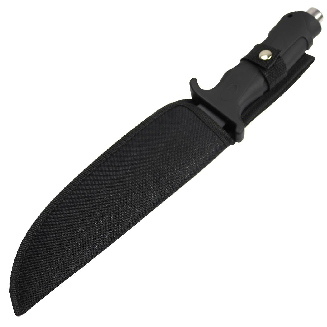 13" Titanium Coating 3CR13 Steel Blade Hunting Combat Knife with Sheath