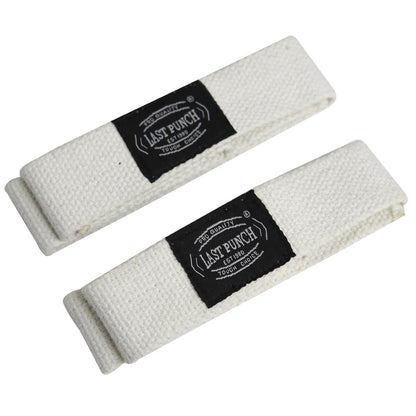 Last Punch White Weight Lifting Wrist Assist Wraps Exercise Equipment