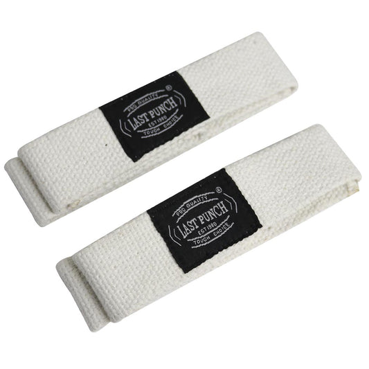 Last Punch White Weight Lifting Wrist Assist Wraps Exercise Equipment
