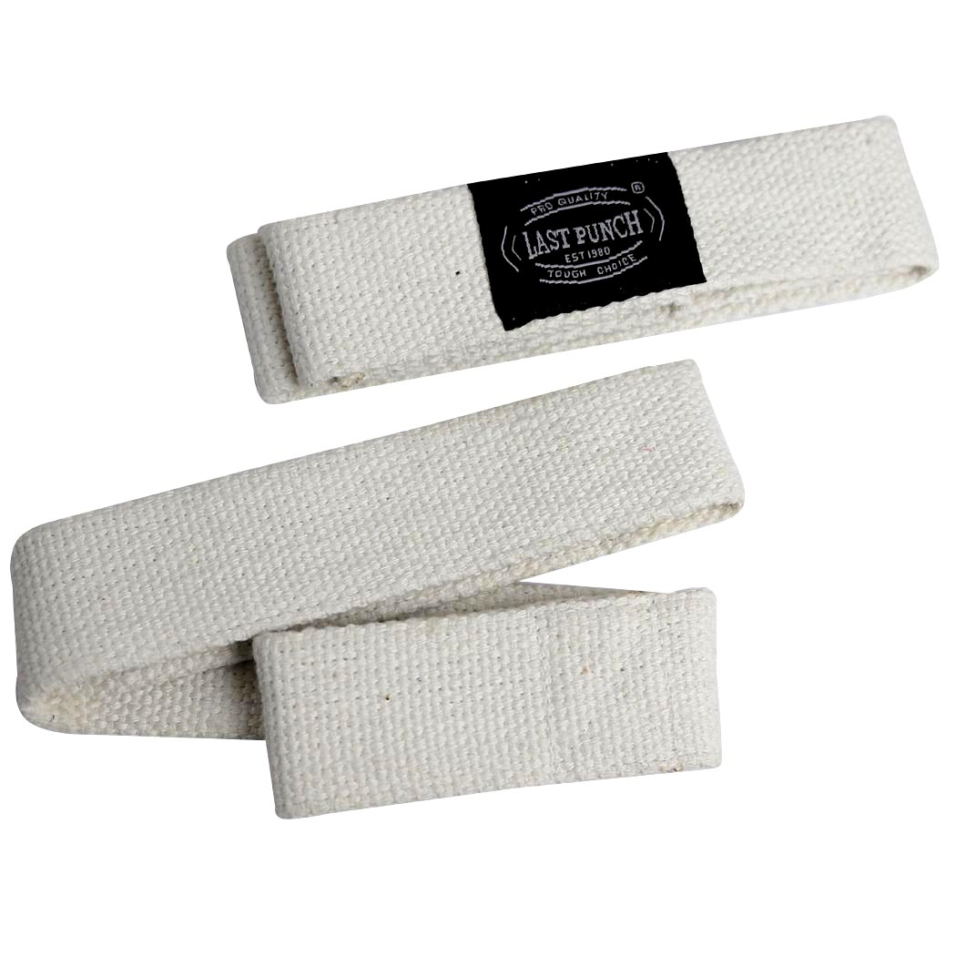 Last Punch White Weight Lifting Wrist Assist Wraps Exercise Equipment