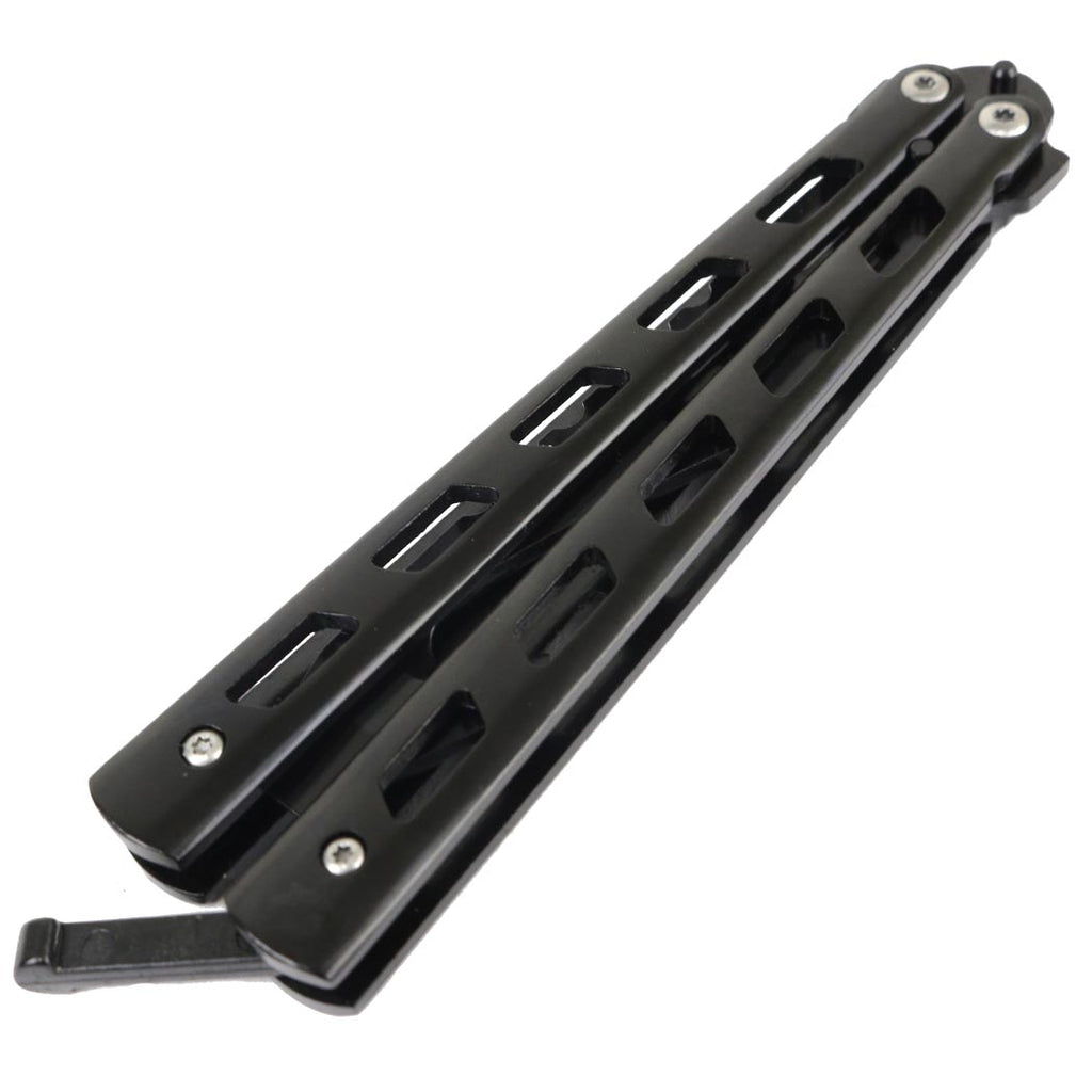 Defender 8.75" Black Folding Practice Knife Trainer Training Tools