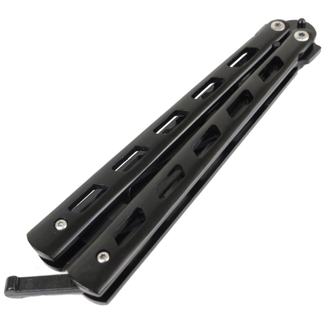 Defender 8.75" Black Folding Practice Knife Trainer Training Tools