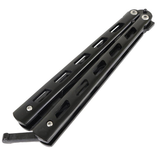 Defender 8.75" Black Folding Practice Knife Trainer Training Tools