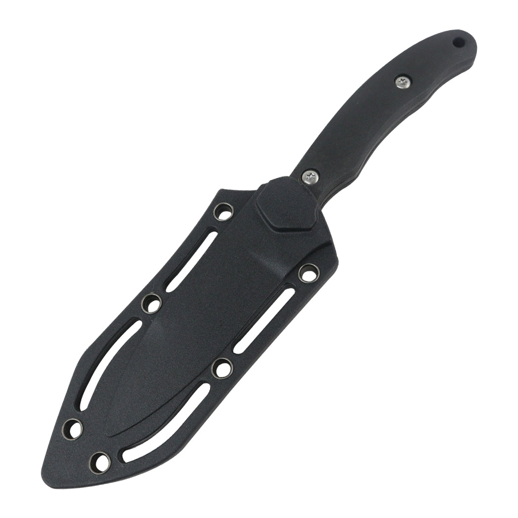 Hunt-Down 6.5" Black Thin Style Full Tang Hunting Knife 3CR13 Stainless Steel