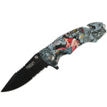 Defender-Xtreme 8" Motorcycle Street Lady Spring Assisted Folding Knife Belt Cutter