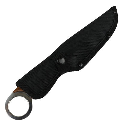 Hunt-Down 9.5" Full Tang Hunting Knife Fixed Blade Wood Handle Stainless Steel