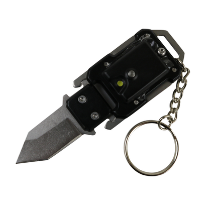 Defender-Xtreme Chain Keyring Mini Pocket EDC Knife Tactical Survival LED Light