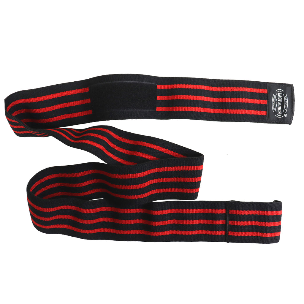 Last Punch 78" Red & Black Knee Wraps Leg Support Weight Lifting Bandage Firm Strap 