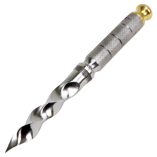 10" All Metal Stainless Steel Tri-Edge Twist Dagger With Aluminum Cover