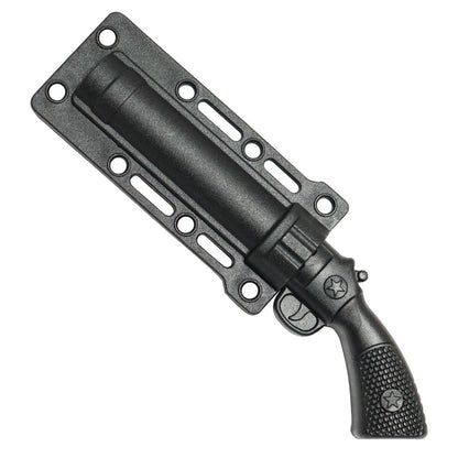 Defender-Xtreme 5.5" All Black Hunting Gun Style Knife w/ Necklace 3CR13 Steel