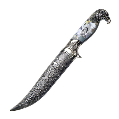 Defender-Xtreme 12" Eagle Head Stainless Steel Blade Fantasy Dagger With Plastic Sheath