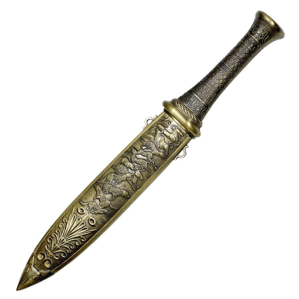 Defender 14" Stainless Steel Blade Fantasy Dagger Zinc Alloy Handle & Sheath