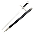 Defender 36" Medieval Style Fantasy Sword Black Handle With Black Plastic Sheath