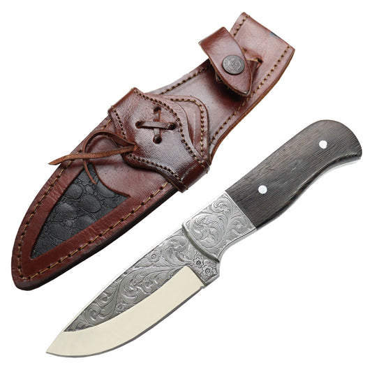 TheBoneEdge 10" Wanging Wood Handle Tracker Hunting knife